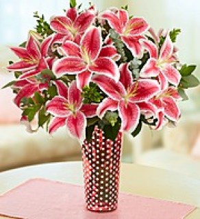 Stunning Pink Lily Bouquet